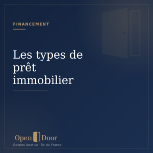 Les différents types de prêt immobilier - Open Door